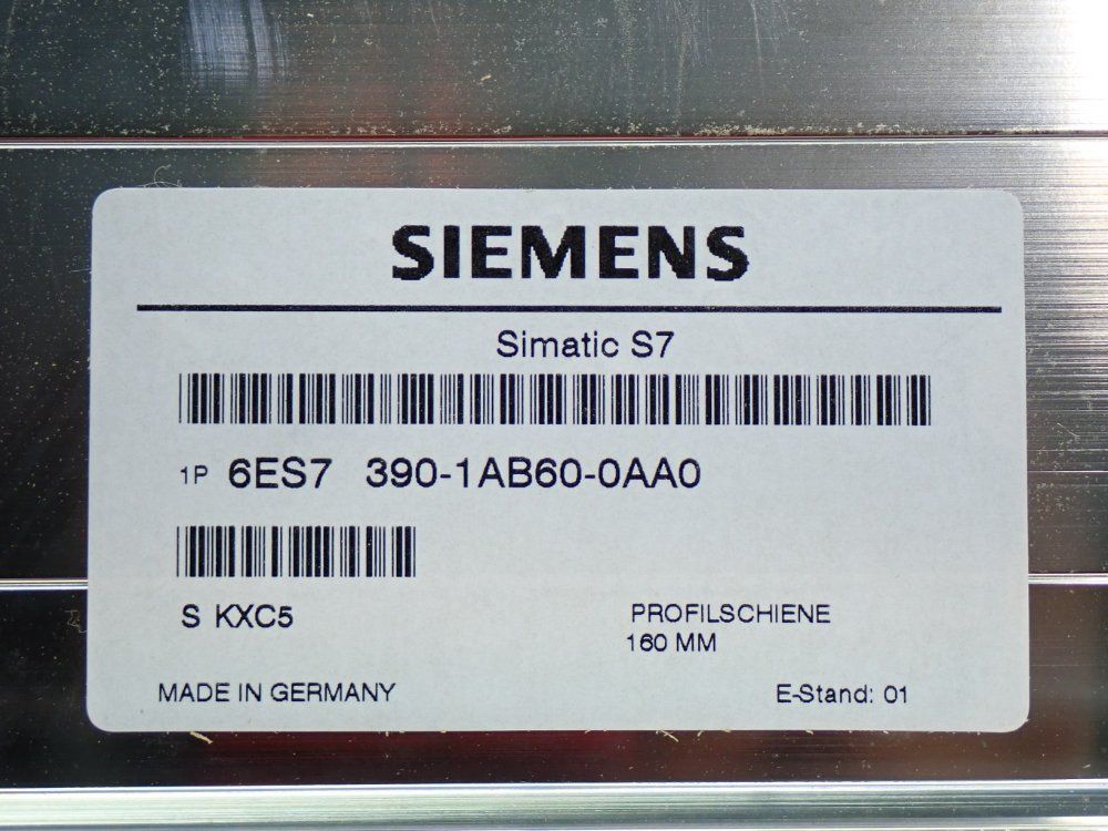 Siemens 160mm Simatic S7-300 Series Controller 160mm Din Rail Unit - 6es7390-1ab60-0aa0