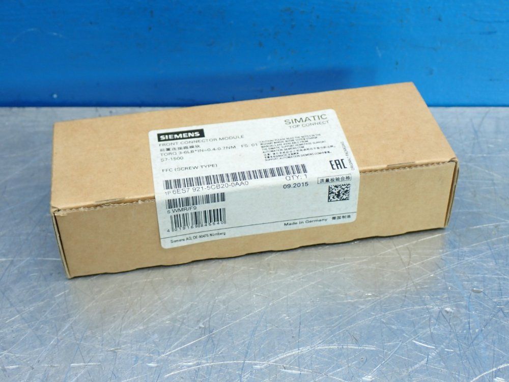 Siemens Simatic S7-1500 Front Connector Module - 6es7921-5cb20-0aa0
