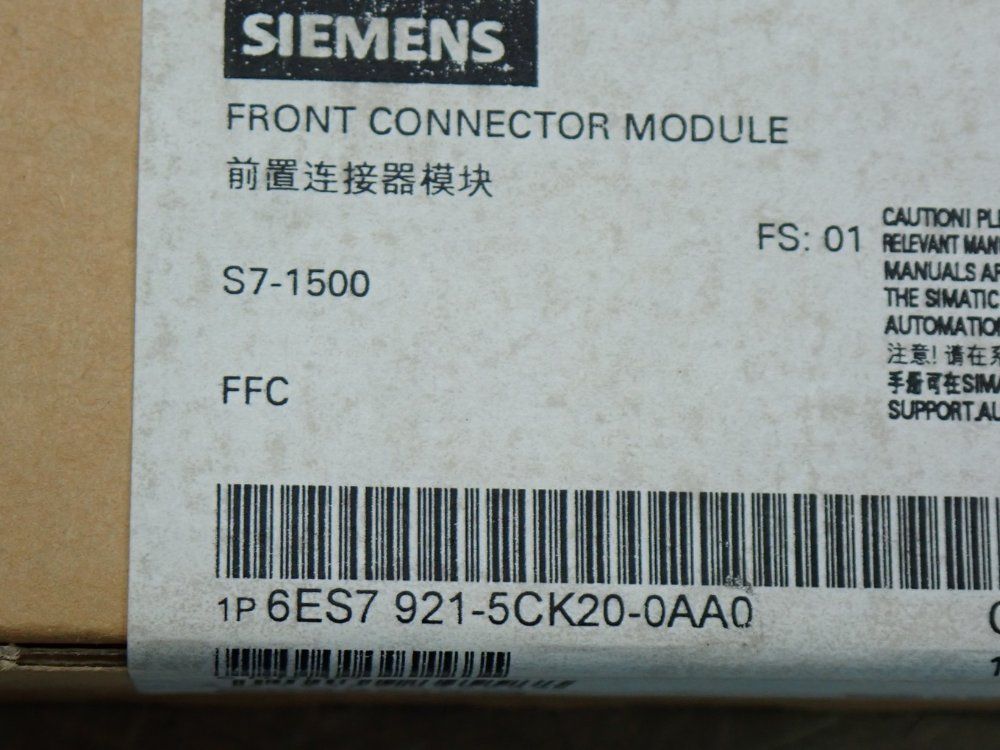 Siemens Simatic S7-1500 Front Connector Module - 6es7921-5ck20-0aa0