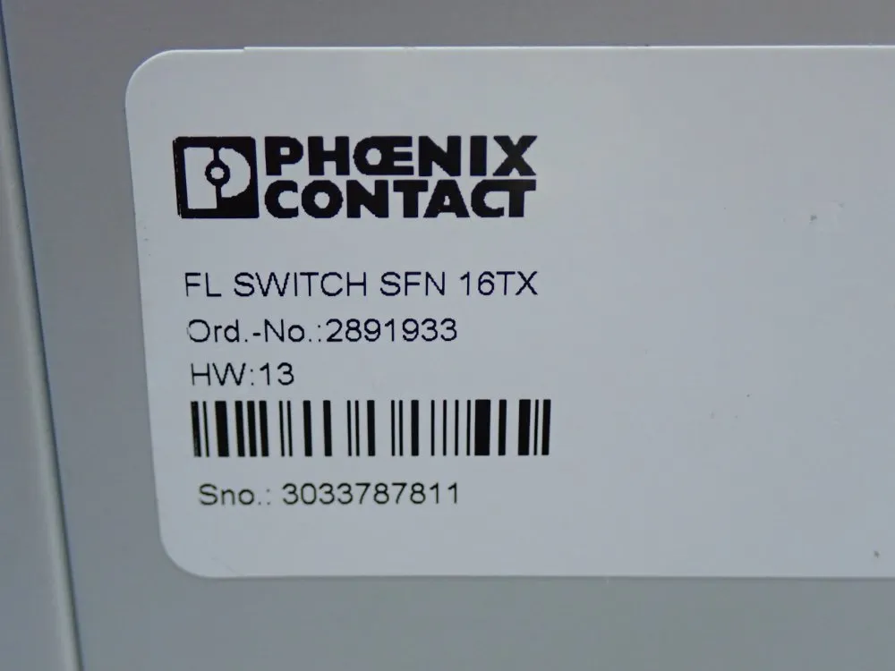 Phoenix Contact Fl Switch Sfn 16tx Industrial Ethernet Switch - 2891933