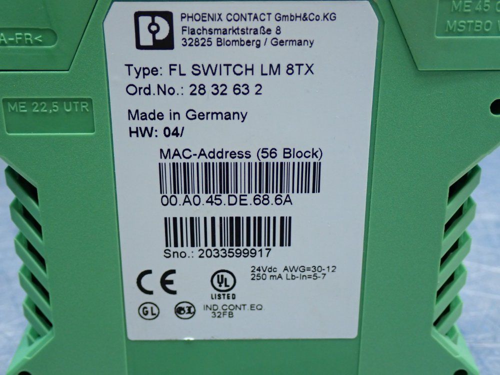 Phoenix Contact Fl Switch Lm 8tx Industrial Eternet Switch - 2832632