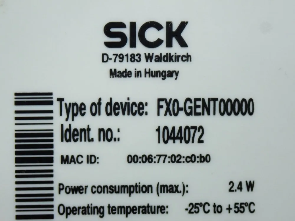 Sick Fx0-gent00000 Safety System Controller Module - 1044072