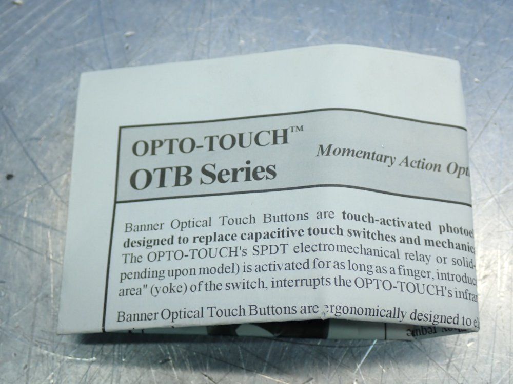 Banner Otb-series Optical Touch Quick-disc Momentary Action Button - 34078