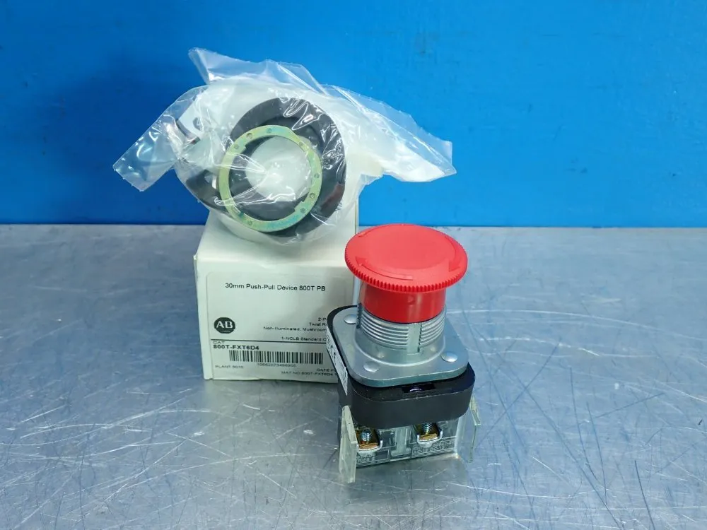 Allen Bradley 30mm E-stop Two-position Button - 800t-fxt6d4