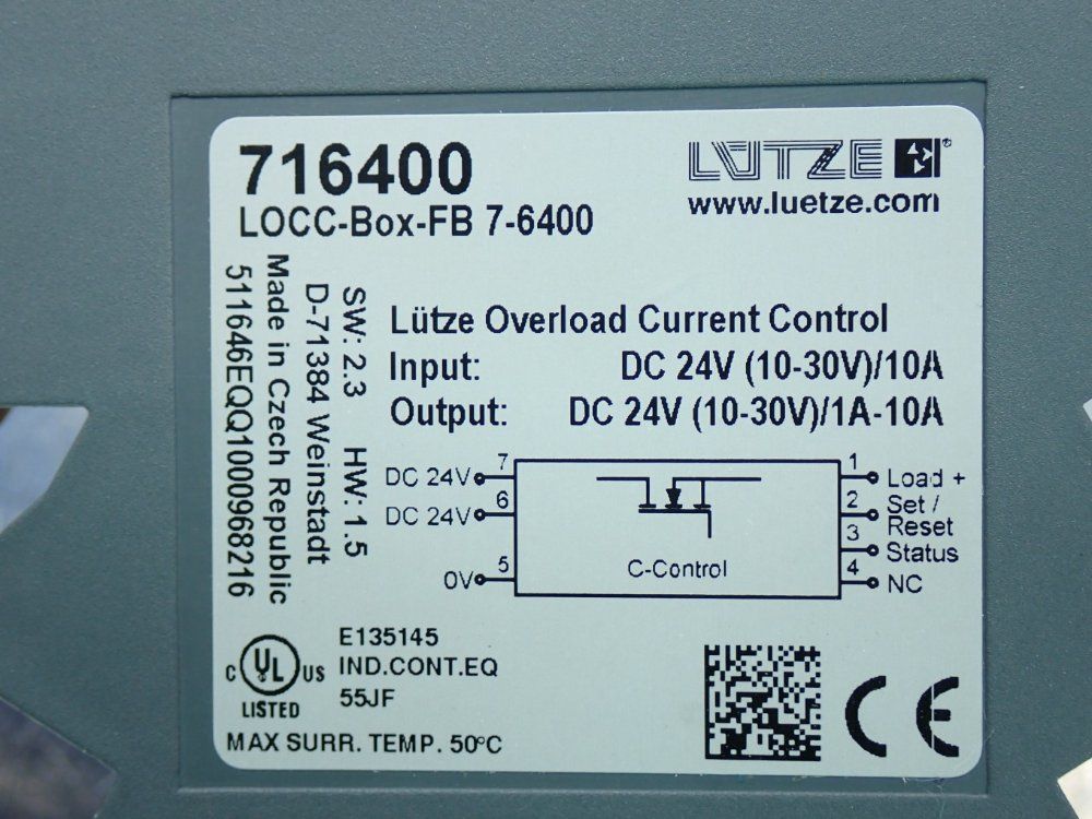 Lutze Electronic Load Monitor Circuit Breaker - 716400