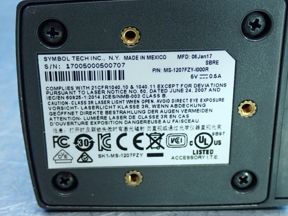 Symbol Scan Rate: 36scan/s Ms1207-series Fixed Barcode Scanner - Ms-1207fzy-i000r