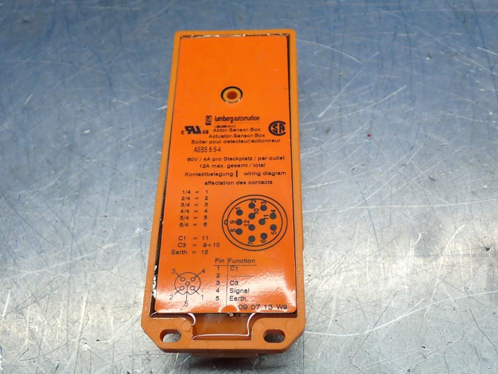 Lumberg Automation Pluggable Actuator/sensor Distribution Box - Asbs 8 5-4