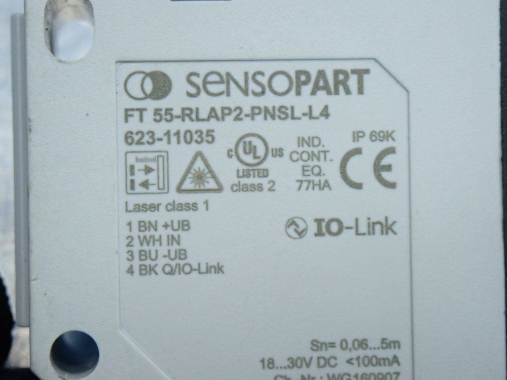 Sensopart Photoelectric Diffuse Laser Sensor - Ft-55-rlap2-pnsl-l4