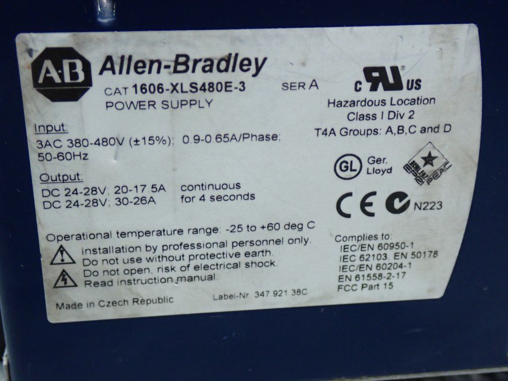 Allen Bradley Compact Power Supply Unit - 1606-xls480e-3
