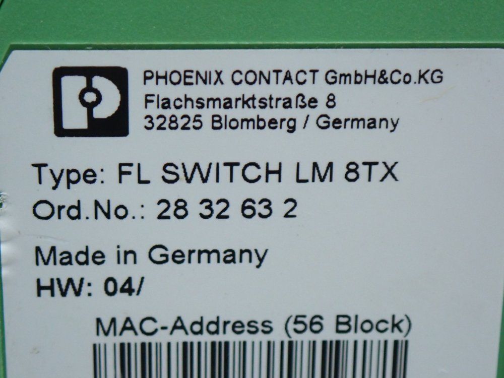 Phoenix Contact 10/100mbps Fl Switch Lm 8tx Ethernet Switch - 2832632