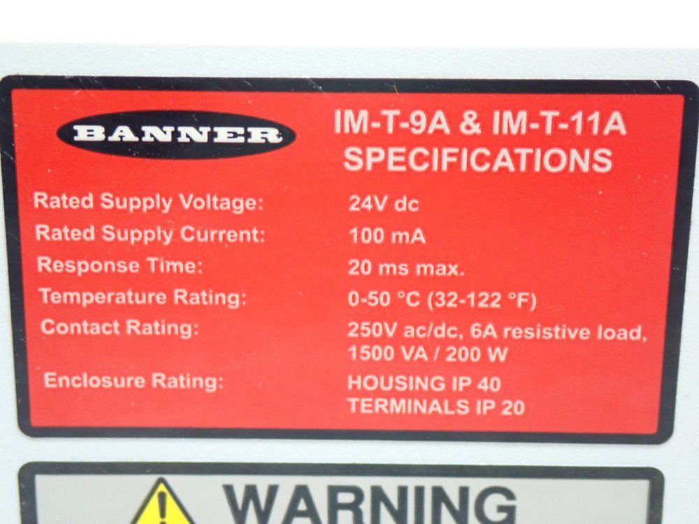 Banner 6a, 24vdc Safety Relay Module - Im-t-9a