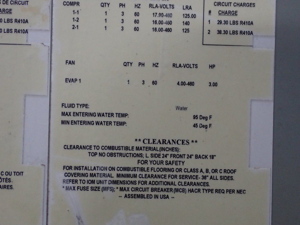 Trane Air Conditioner - Oanf420d4-c1b3005l-00000af00020002001c00000