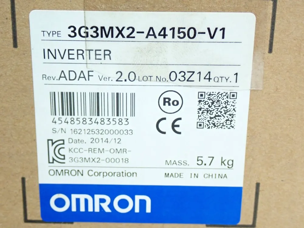 Omron Mx2-series Type-v1 Multi-function Compact Inverter - 3g3mx2-a4150-v1