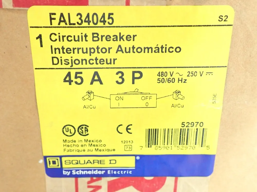 Square D Molded Case Circuit Breaker - Fal34045