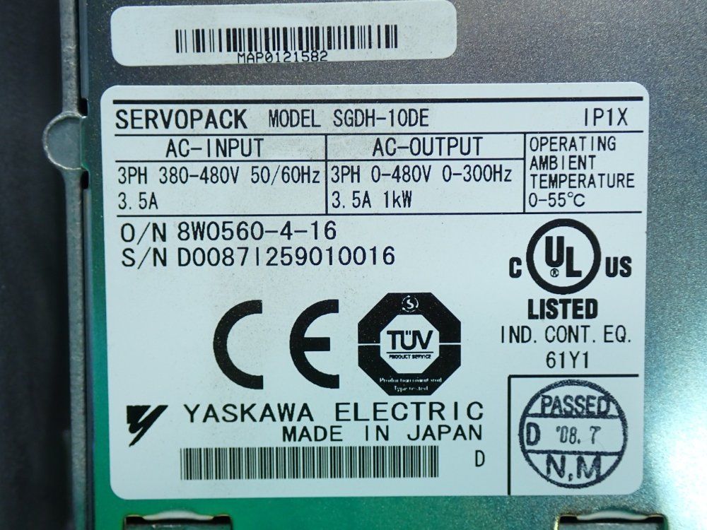 Yaskawa Sigma Ii Series Servopack Ac Servo Drive Servo Amplifier - Sgdh-10de