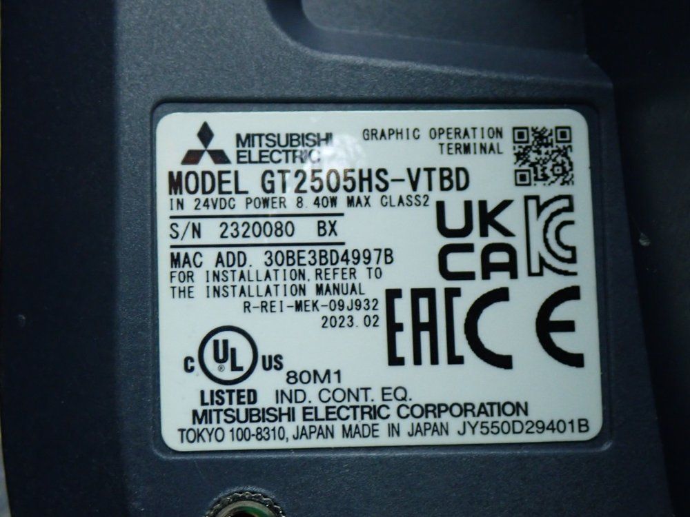 Mitsubishi Electric Plc Touch Panel Hmi Interface - Gt2505hs-vtbd