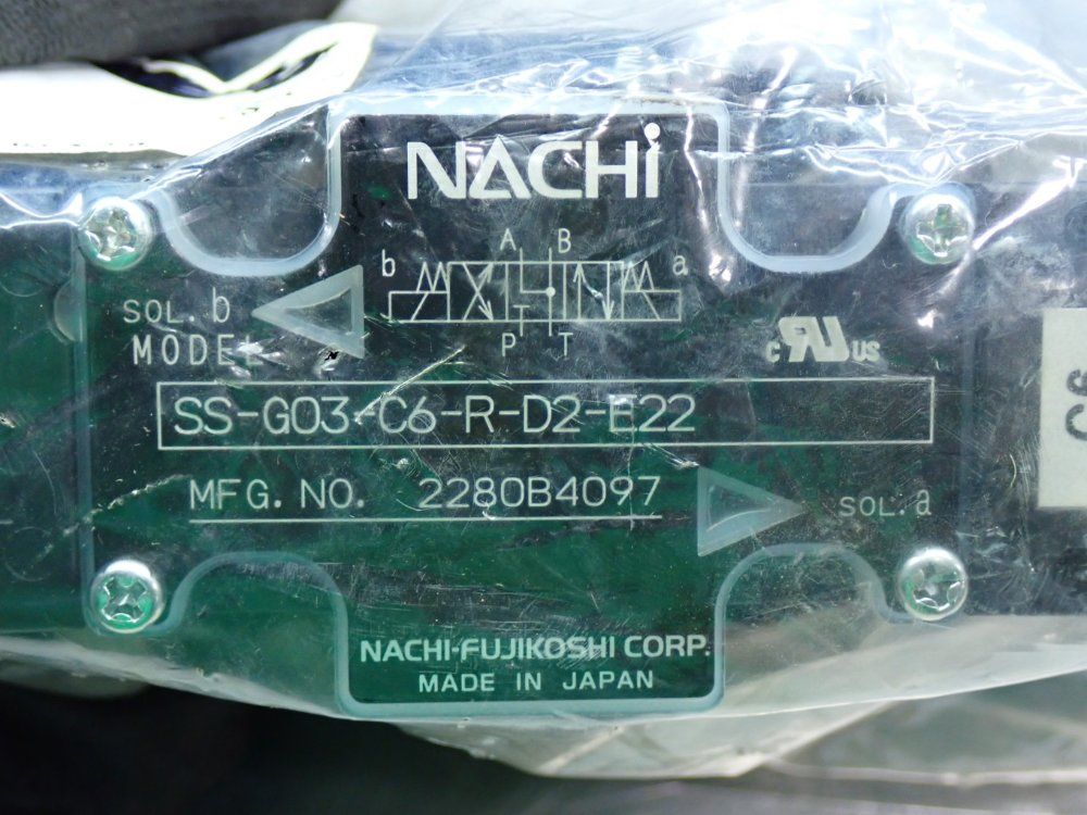 Nachi 5075psi, 42.2gpm Double Solenoid Directional Control Valve - Ss-g03-c6-r-d2-e22