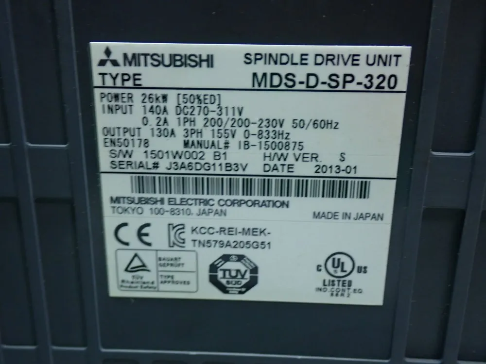 Mitsubishi Spindle Drive Unit - Mds-d-sp-320