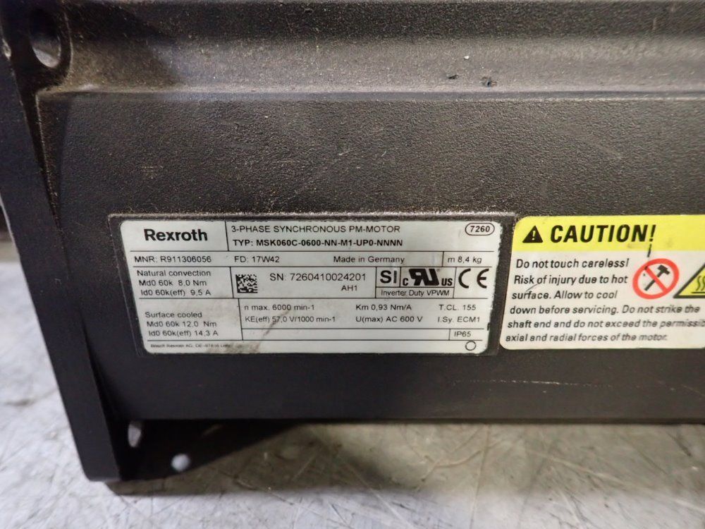 Rexroth Permanent Magnet Motor - Msk060c-0600-nn-m1-up0-nnnn