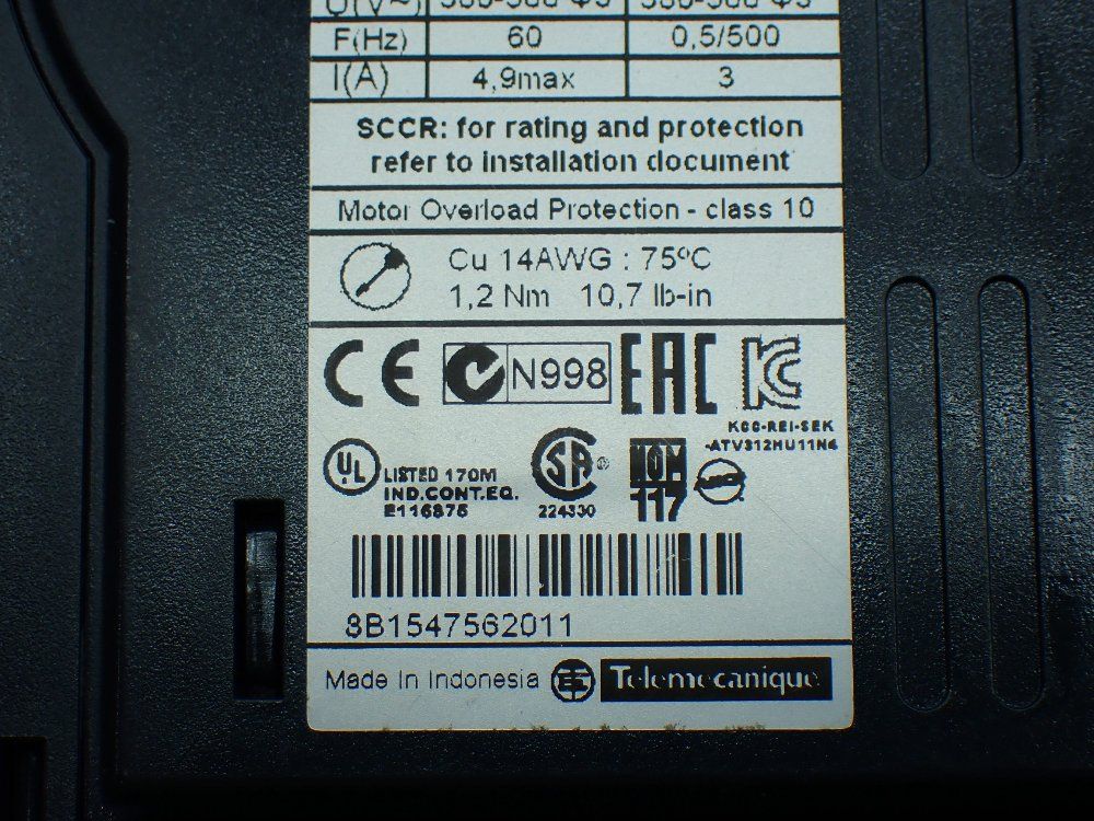Schneider Electric Altivar Servo Drive Unit. - Atv312hu11n4