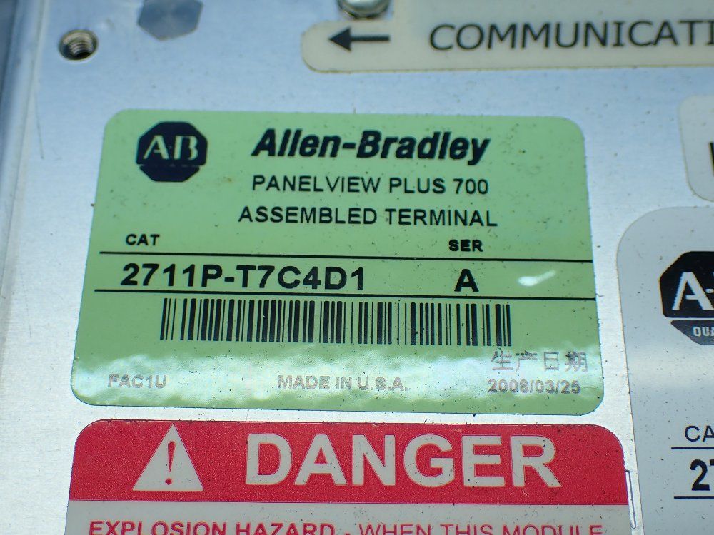 Allen-bradley Panelview Plus Operator Panel - 2711p-t7c4d1