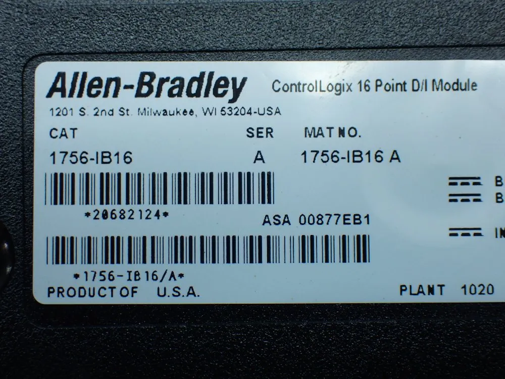 Allen-bradley Controllogix 17-slot Chassis With Psu And I/o Modules - 1756-a17
