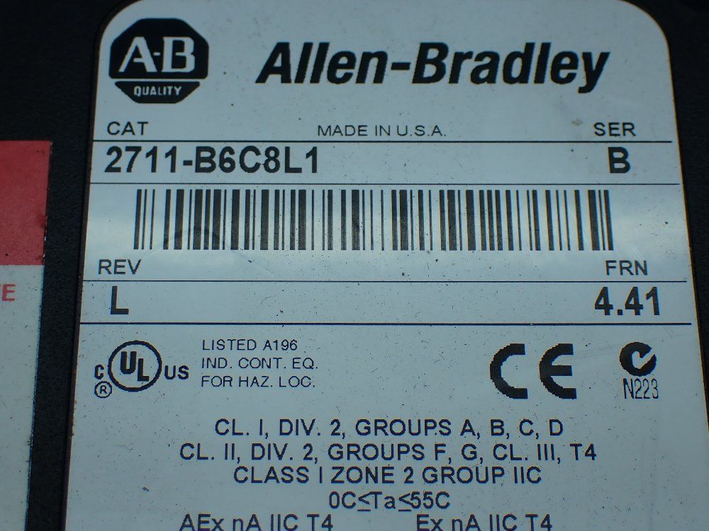 Allen-bradley Panelview 600, Operator Panel - 2711-b6c8l1