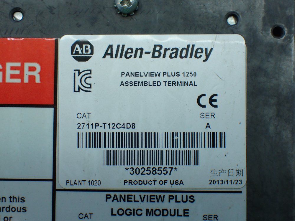 Allen-bradley Panelview Plus 1250 Operator Panel - 2711p-t12c4d8