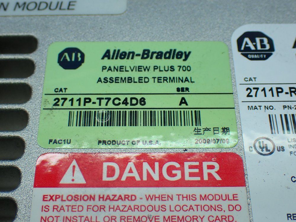 Allen-bradley Panelview Plus 700; Operator Panel Interface - 2711p-t7c4d6
