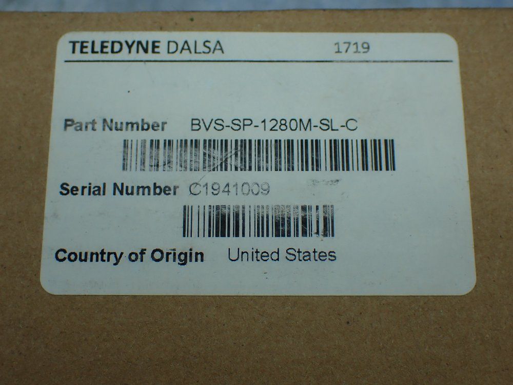 Teledyne Dalsa Mono Vision Sensor - Bvs-sp-1280m-sl-c