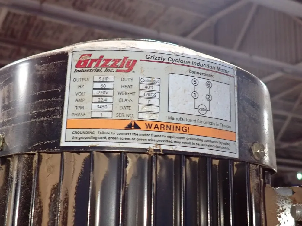 Grizzly Industrial 5 Hp Cyclone Dust Collector - G0442