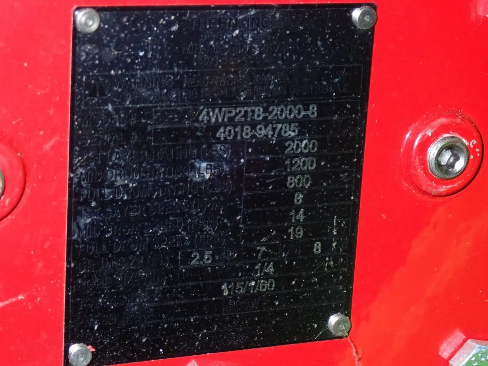 Thern 2000 Lbs Winch - 4wp2t8-2000-8