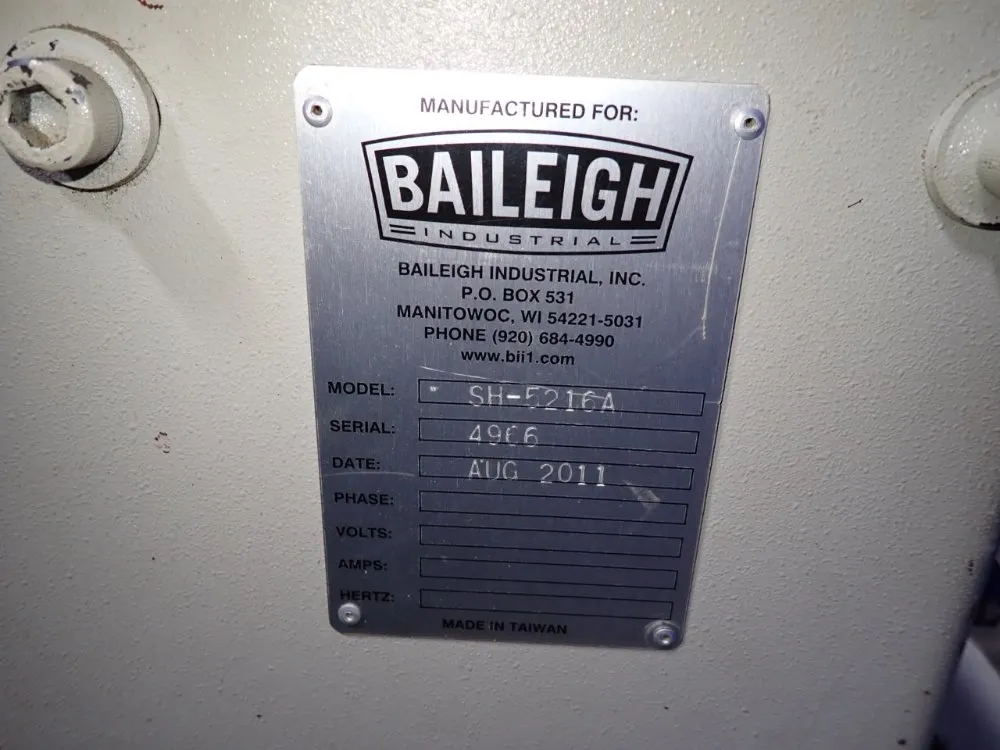 Baileigh 52 1/2" 2011 Baileigh Sh-5216a Shear - Sh-5216a