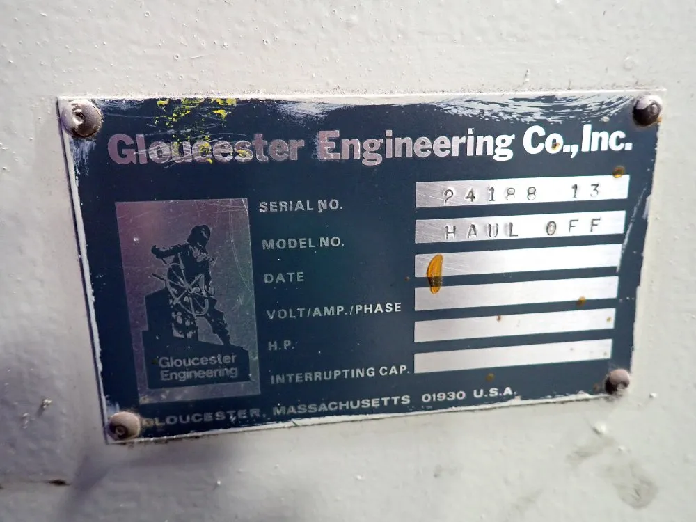 Gloucester Engineering 72" Haul Off Slitter - Haul Off