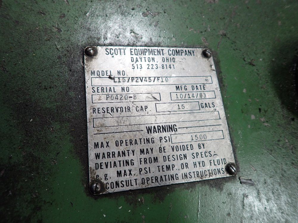 Scott Equipment Company Hydraulic Unit