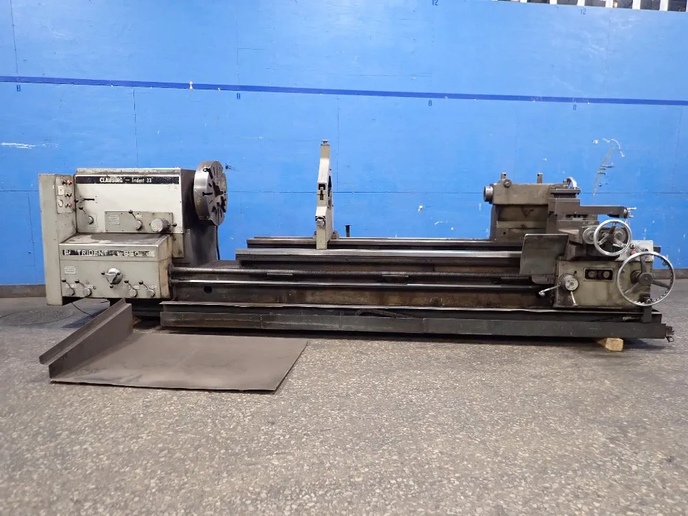 Clausing 41"/44" X 118" Trident 33" Gap Bed Lathe - Trident 33