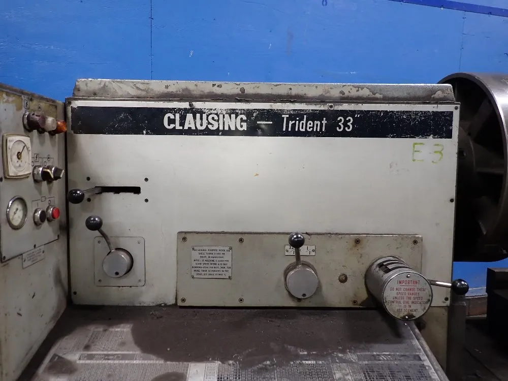 Clausing 41"/44" X 118" Trident 33" Gap Bed Lathe - Trident 33
