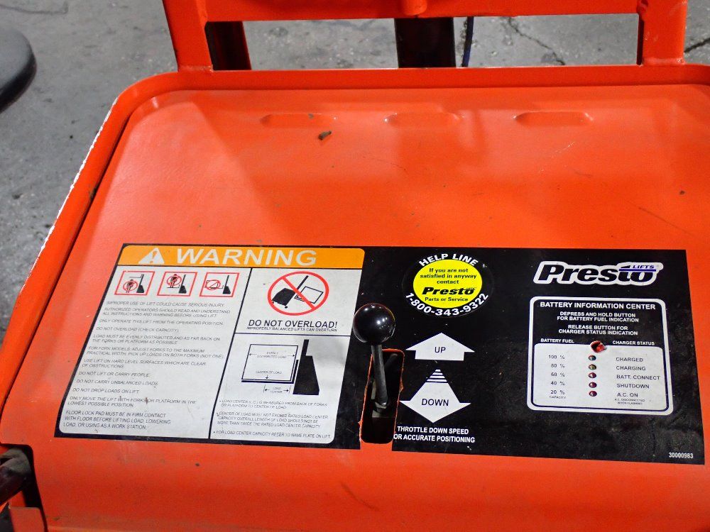Presto Lifts Electric Forklift