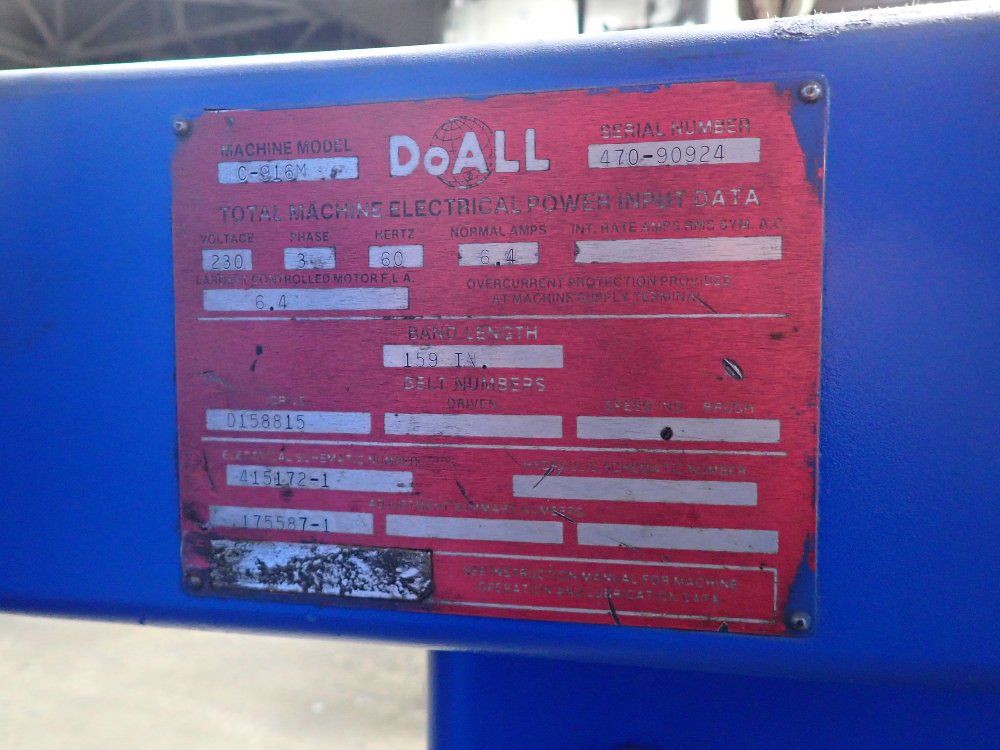 Doall 1.59 Inch/2 Hp Power Saw - C-916m