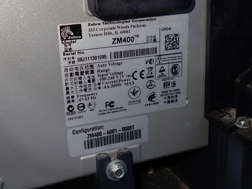 Zebra Label Printer - Zm400