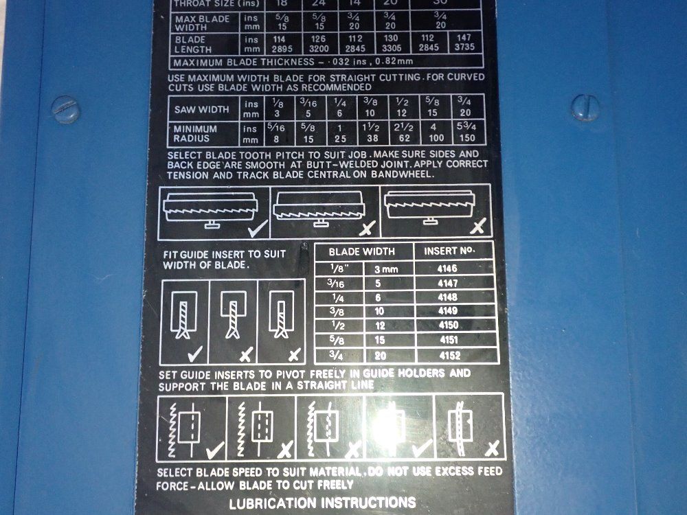 Kalamazoo 20" Startrite Vertical Band Saw - Startrite
