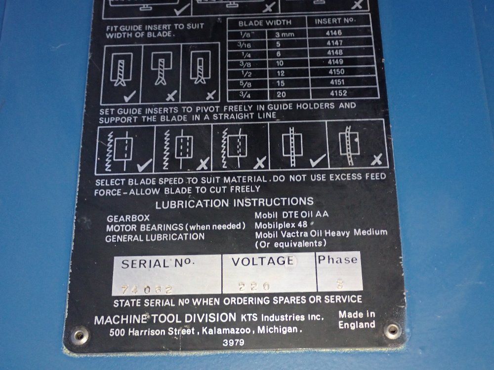 Kalamazoo 20" Startrite Vertical Band Saw - Startrite