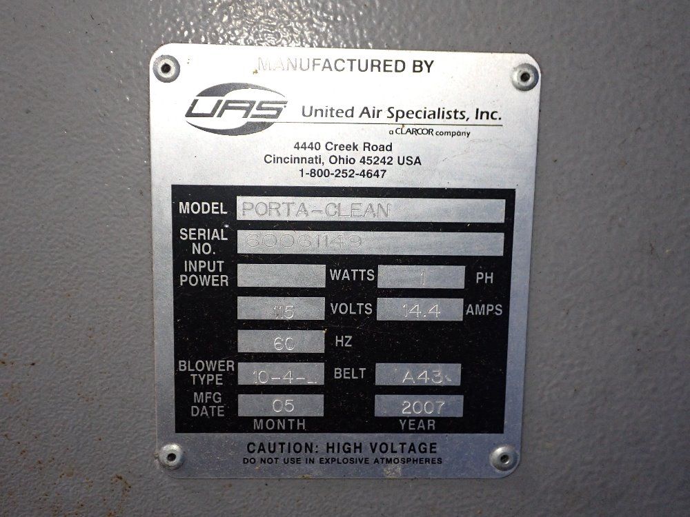 Uas 2007 Uas Portaclean Fume Extractor
