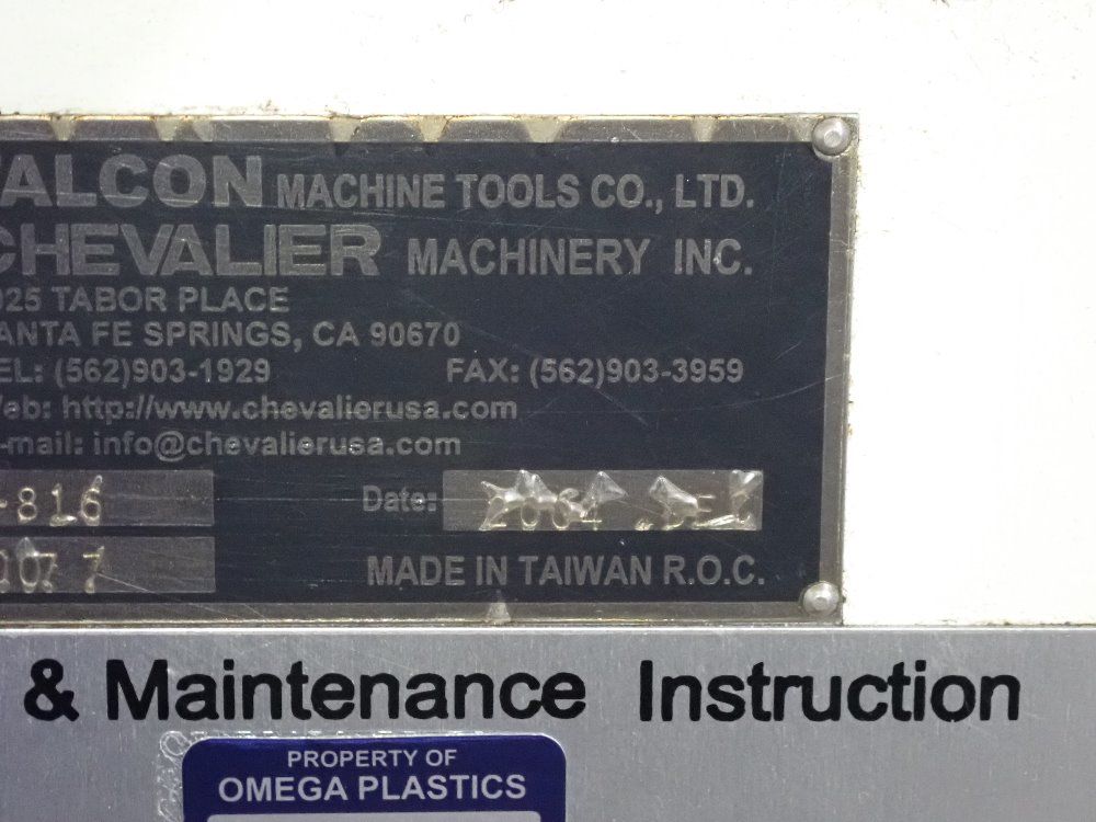 Falcon Chevalier 2004 Falcon Chevalier Cgp816 Cylindrical Grinder