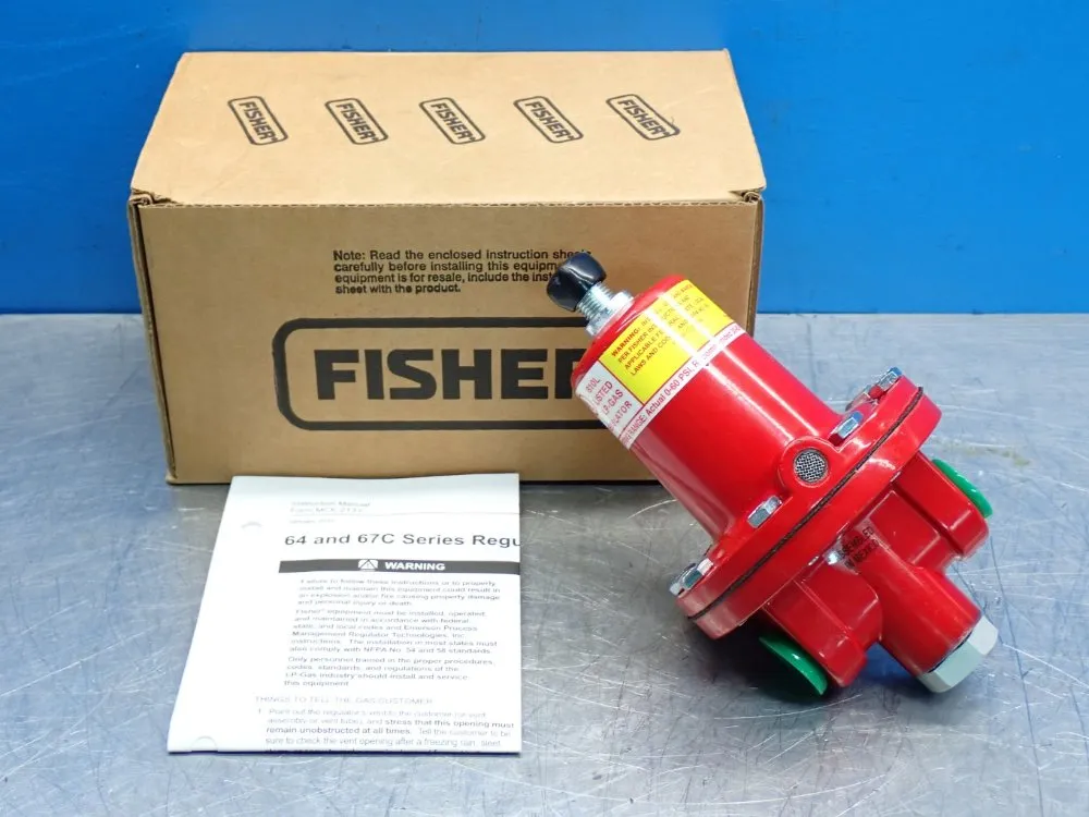 Fisher 30-60psi (2.1 - 4.1bar) W/ 4,150,000btu/hr Capacit High-pressure Regulator 64-series - 64sr-24