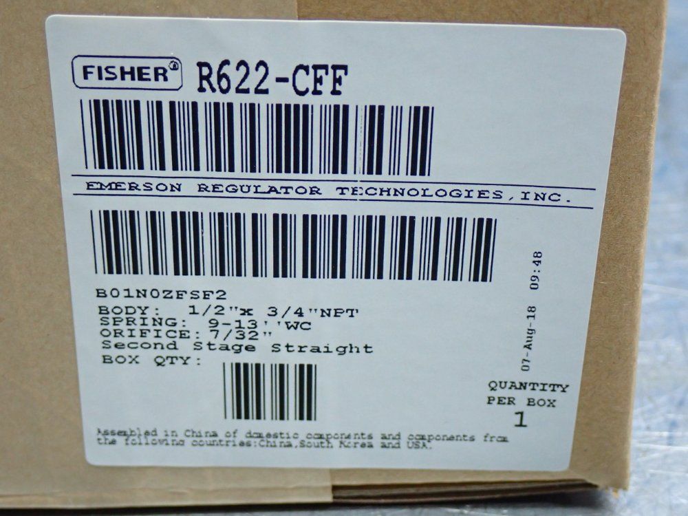 Fisher 10psig Pressure Reducing Regulator - R622-cff