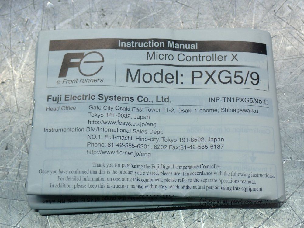 Fuji Pxg-series Temperature Controller - Pxg5vyy1-0vya1