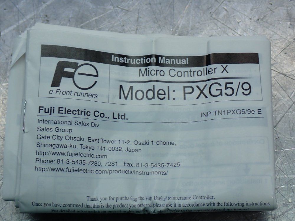 Fuji Digital Temperature Controller Unit Pxg-series - Pxg9ery1-0vya1