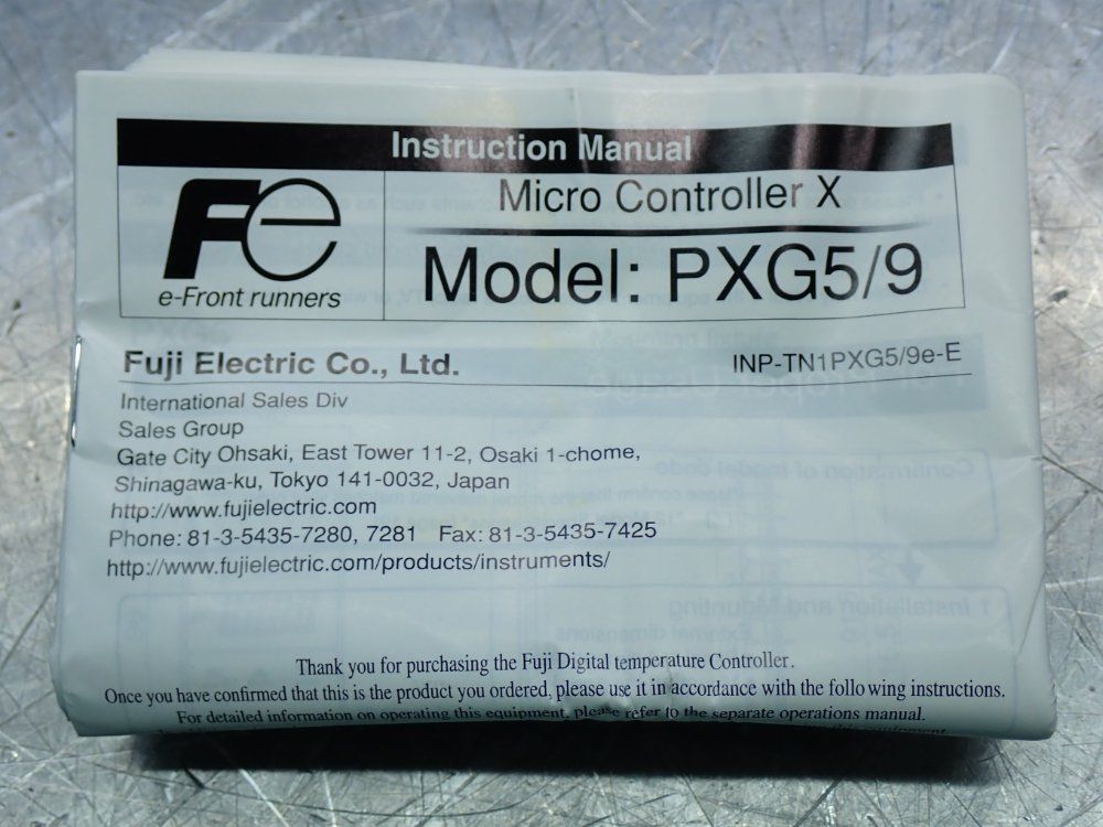 Fuji Pxg-series Digital Temperature Controller - Pxg5cyy1-0vya1