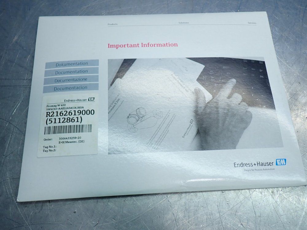 Endress+hauser Connection: Npt 1/2, Proline Promag W 400 Electromagnetic Flow Meter - 5w4c40-6cn6/0